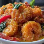 creamy coconut shrimp curry with Thai basil - featured image
