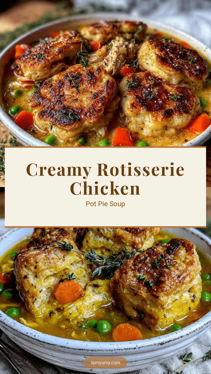 creamy rotisserie chicken pot pie soup recipe