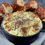 creamy three cheese beer fondue - featured image