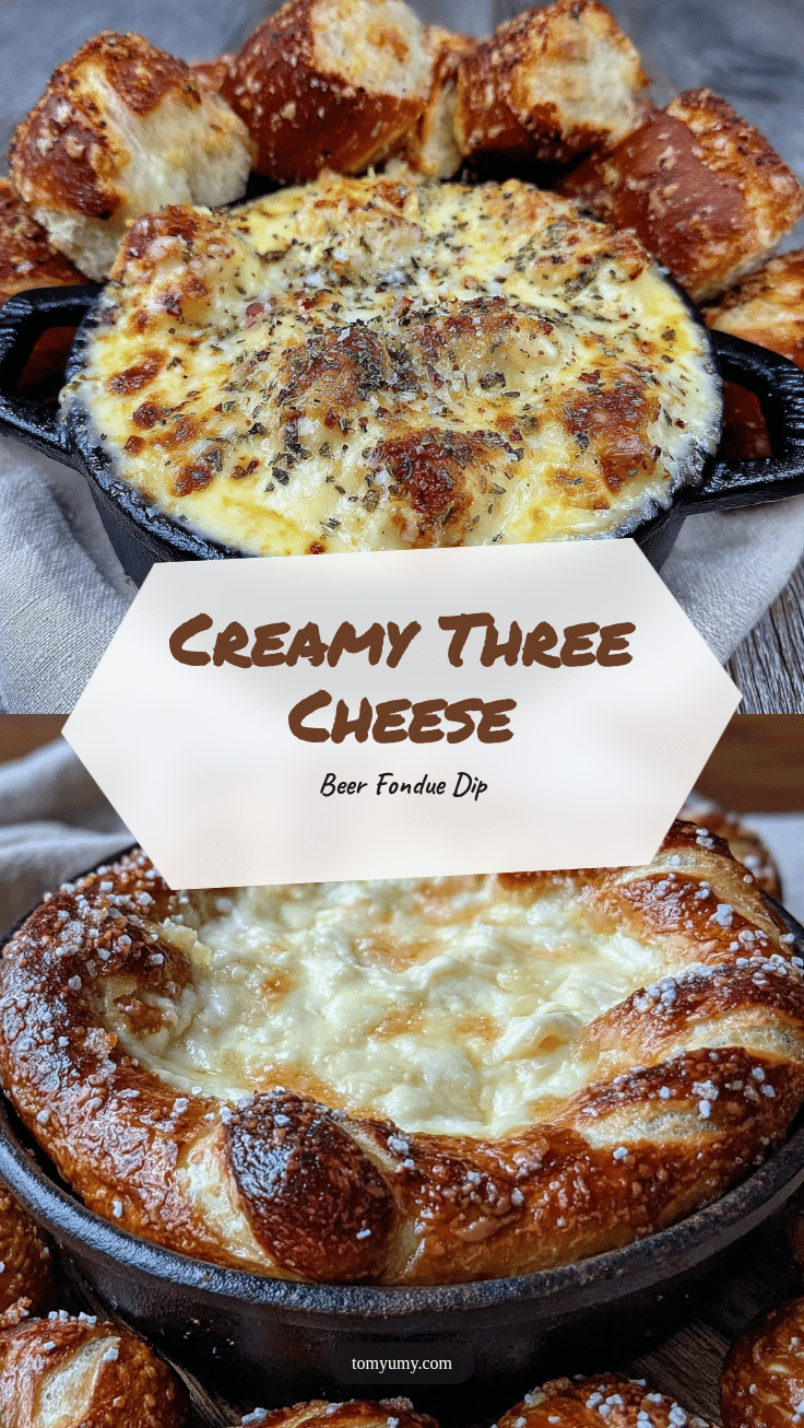 creamy three cheese beer fondue recipe