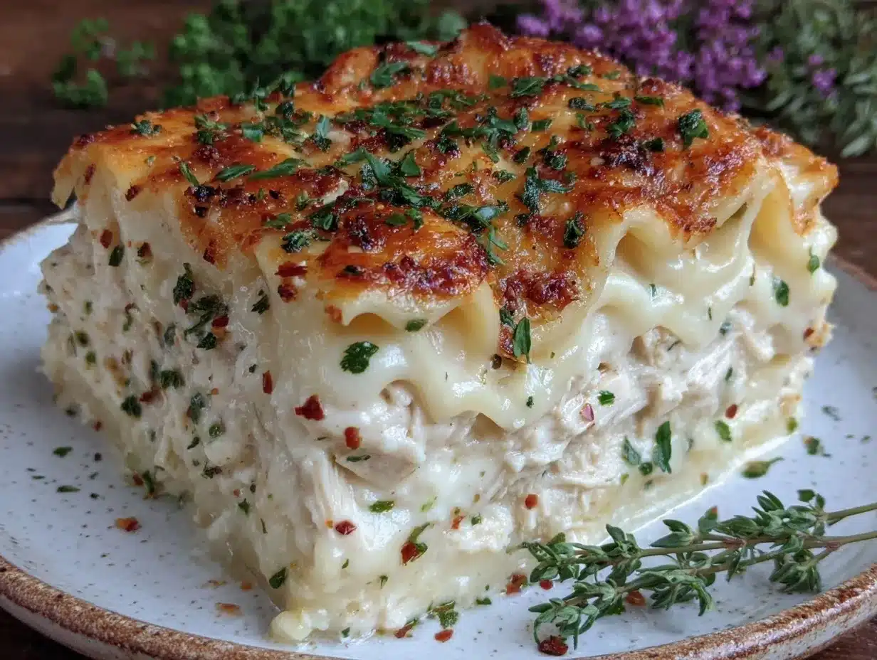 creamy white chicken lasagna preparation steps