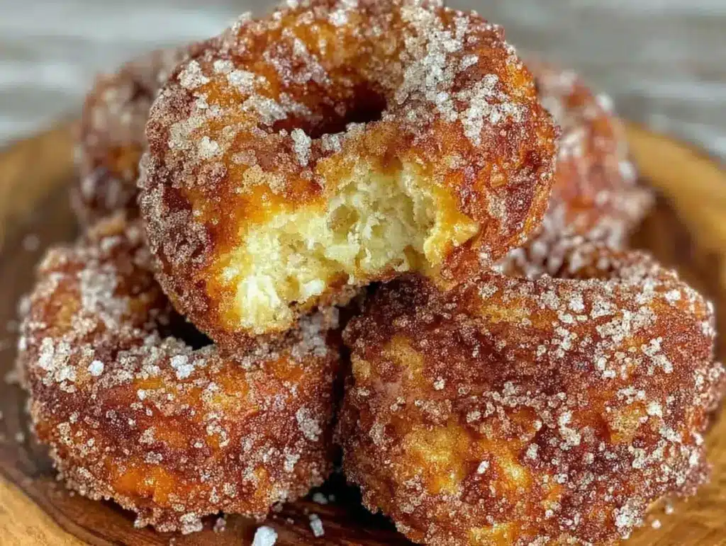 crispy apple cider donuts - featured image
