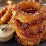 crispy beer battered onion rings - featured image