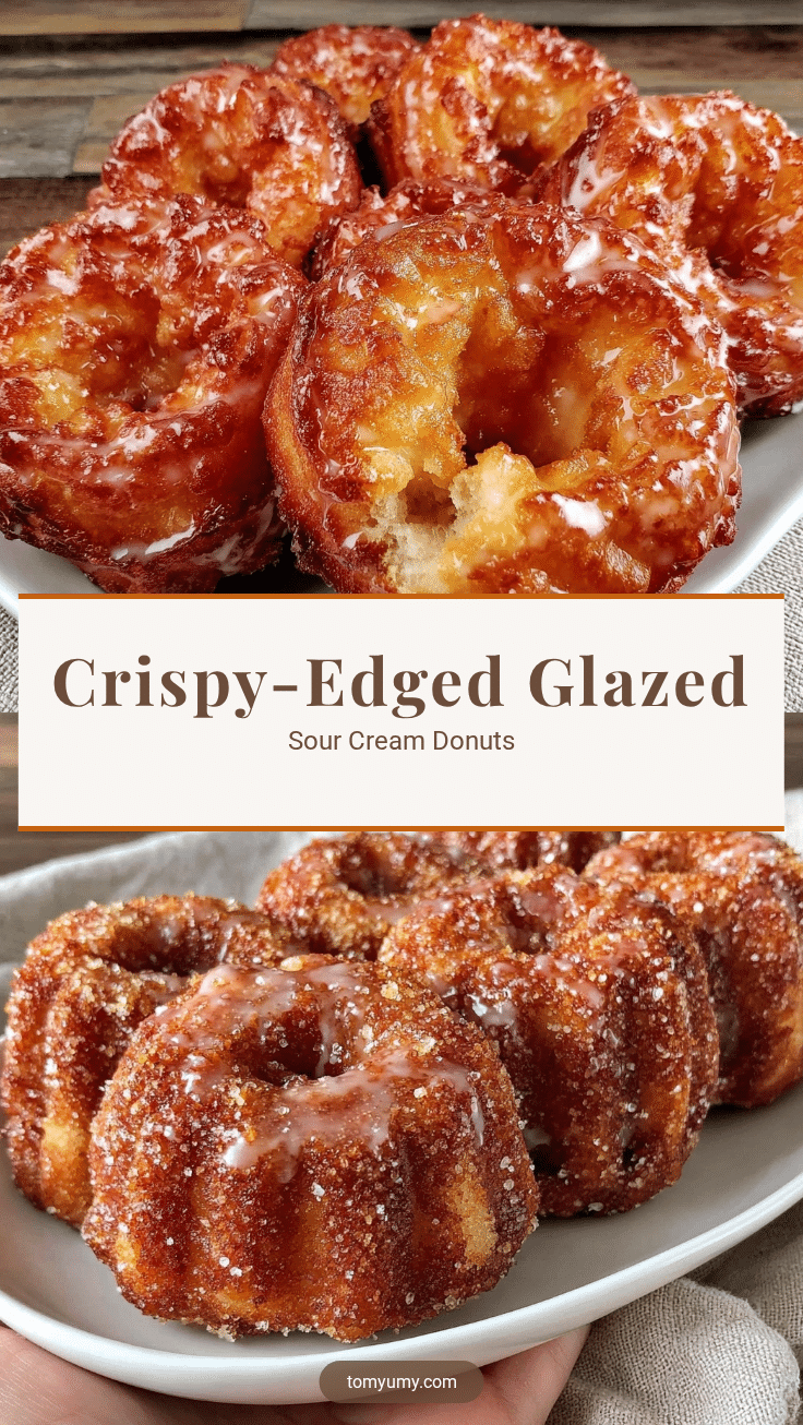 crispy glazed old-fashioned sour cream donuts recipe