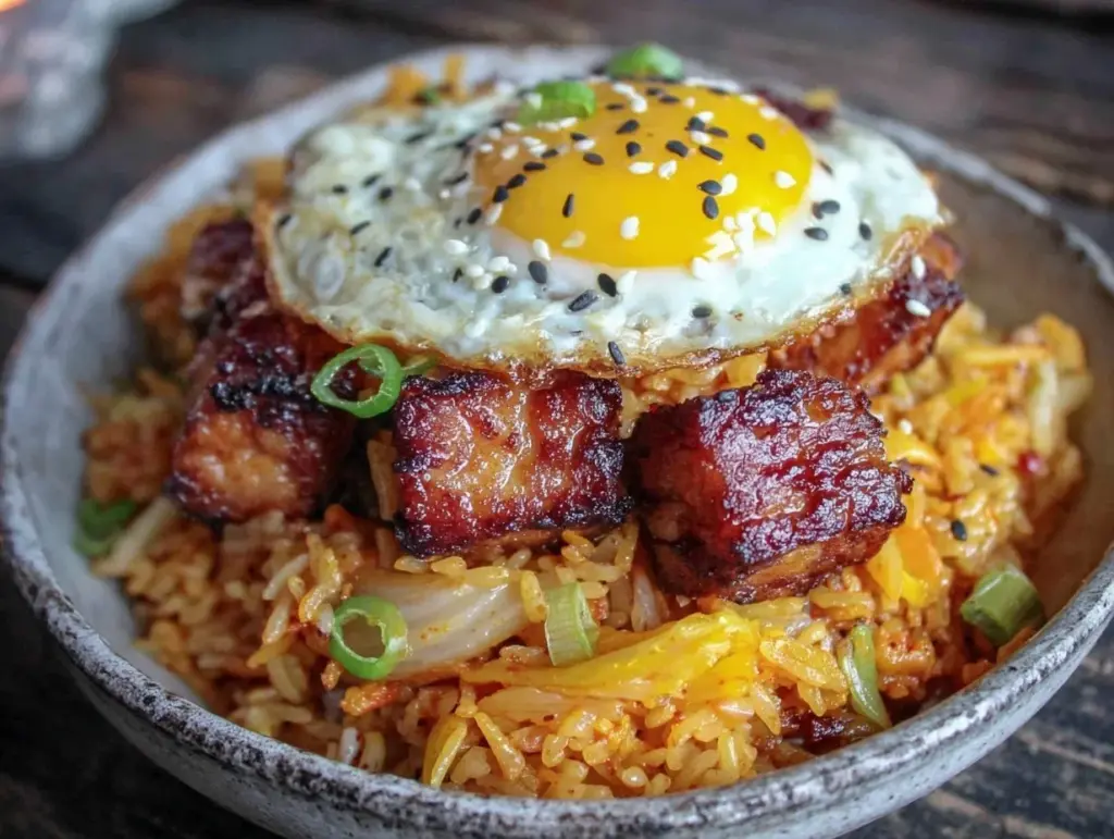 crispy kimchi fried rice - featured image