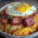 crispy kimchi fried rice - featured image