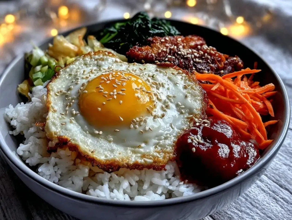 crispy korean bibimbap bowl - featured image