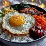 crispy korean bibimbap bowl - featured image
