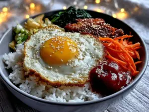 crispy korean bibimbap bowl - featured image