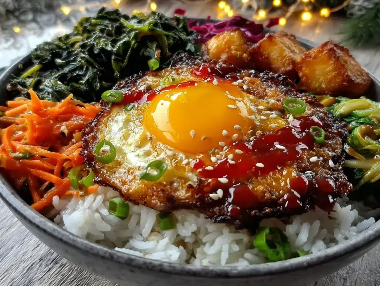 crispy korean bibimbap bowl preparation steps