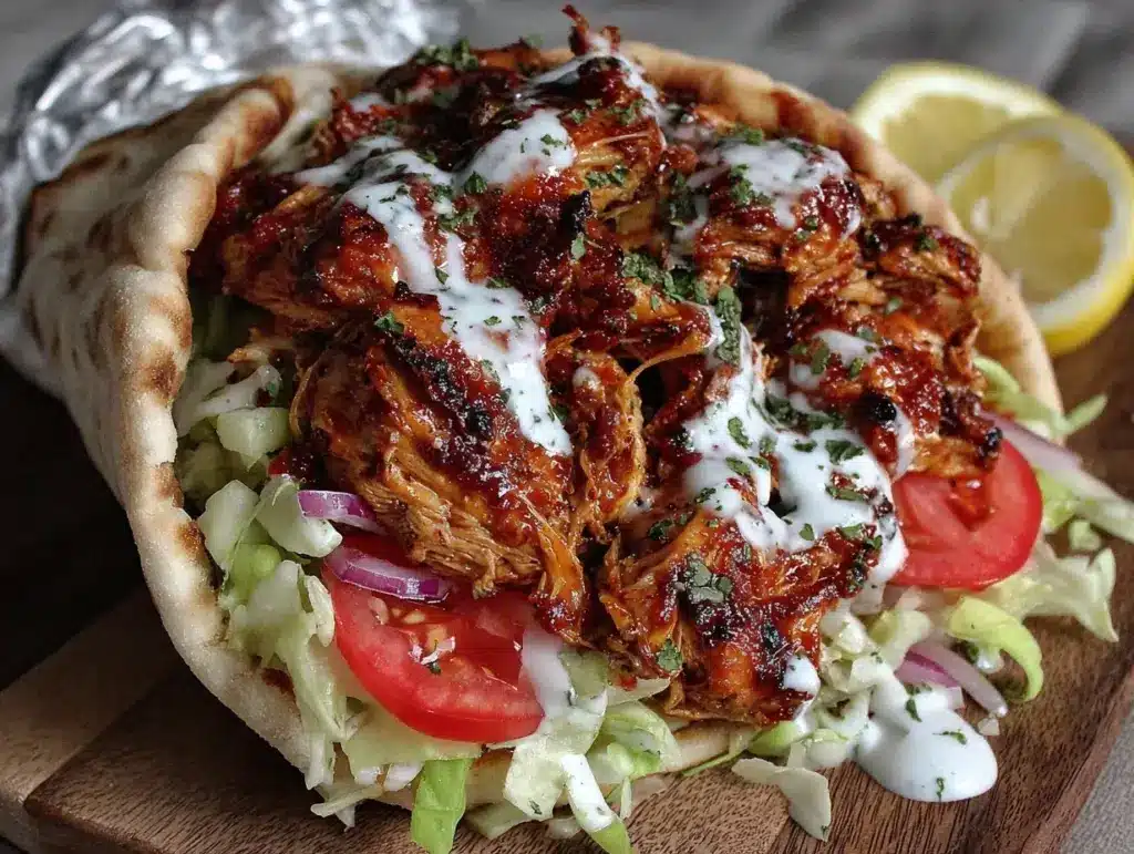 crispy loaded chicken shawarma pita pocket - featured image