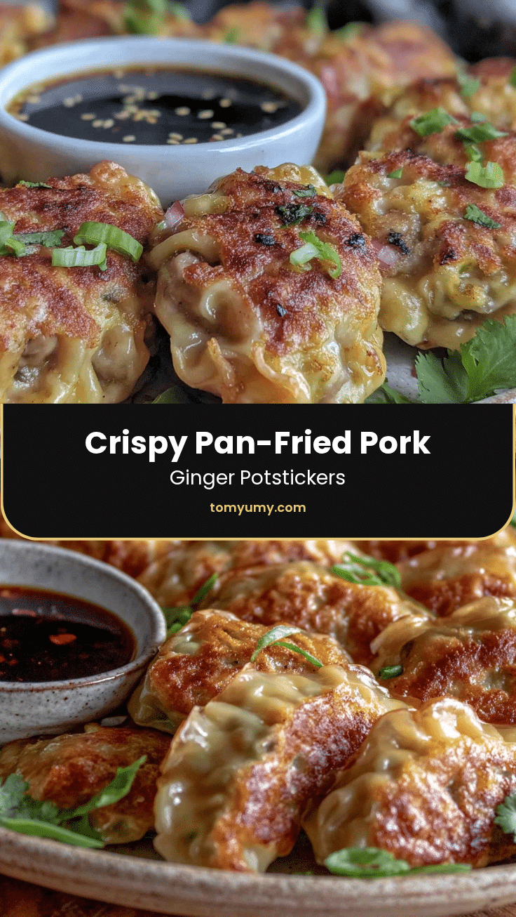 crispy pan-fried pork and ginger potstickers recipe