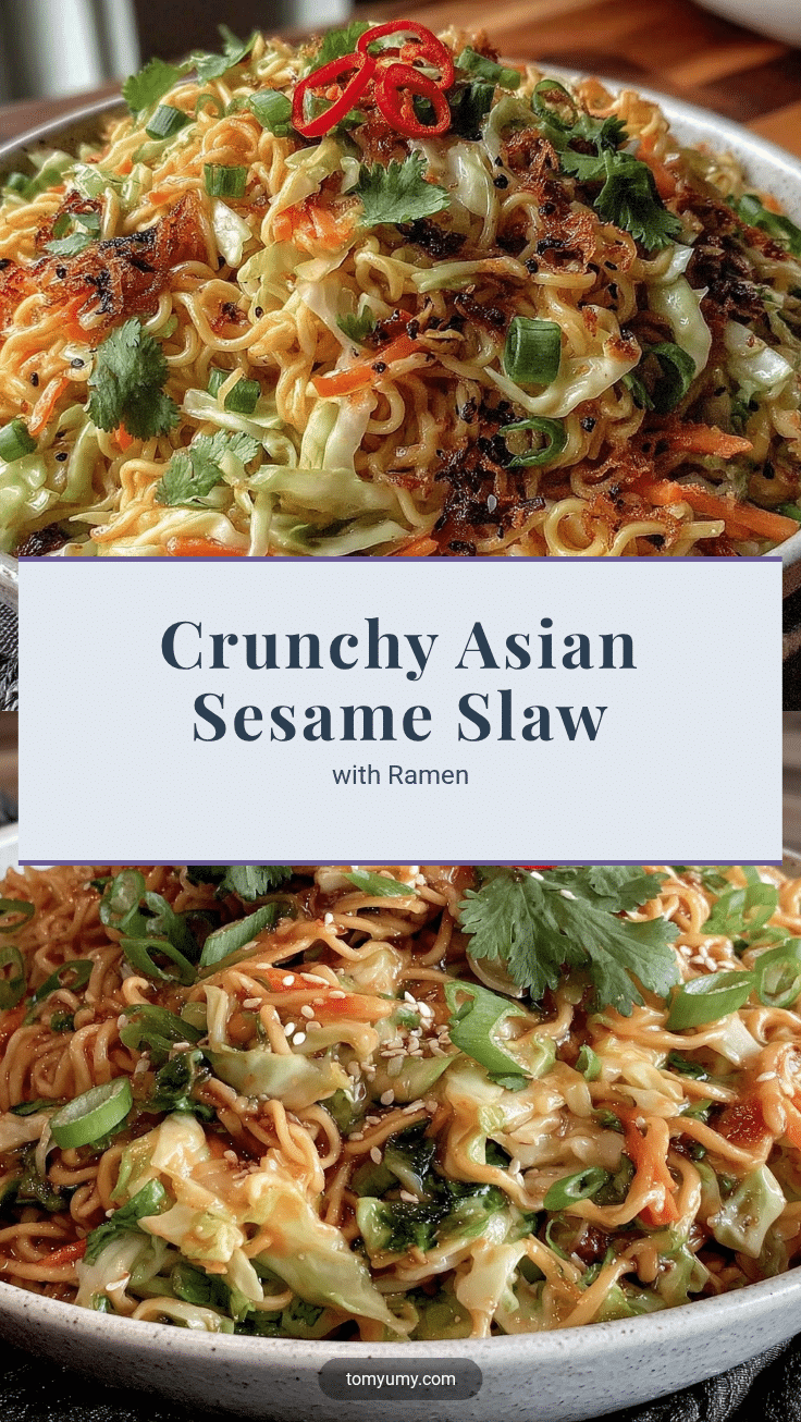 crunchy asian sesame slaw recipe