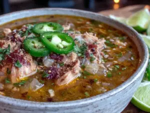 easy dump and go crockpot chicken fajita soup - featured image