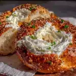everything bagels with cream cheese - featured image