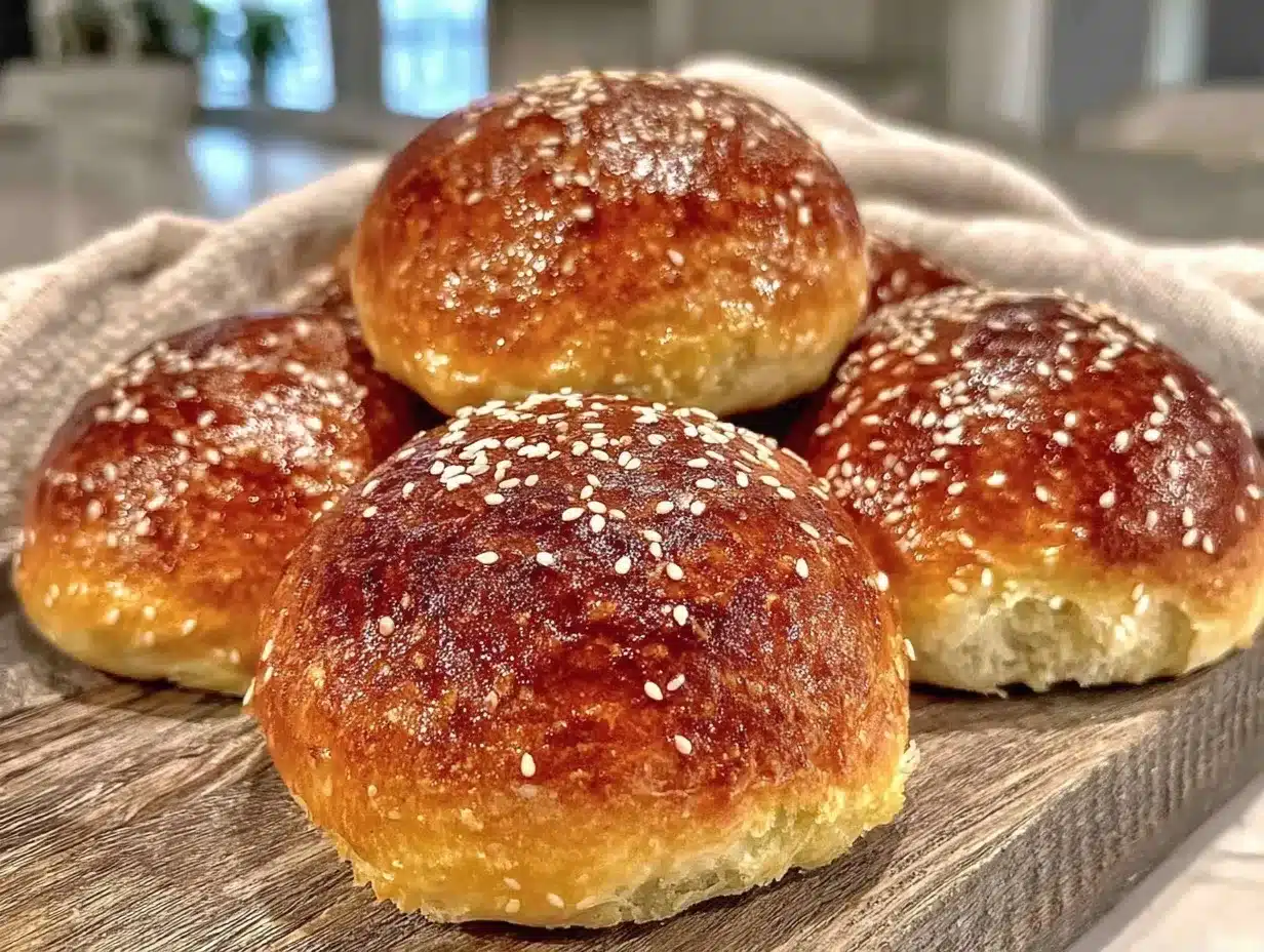 fluffy brioche burger buns preparation steps