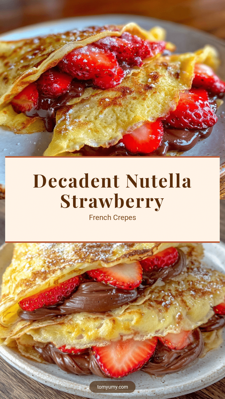 French Crepes with Nutella and Strawberry Filling recipe