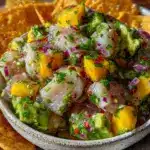 fresh mango avocado fish ceviche - featured image