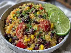 fresh southwestern quinoa salad - featured image