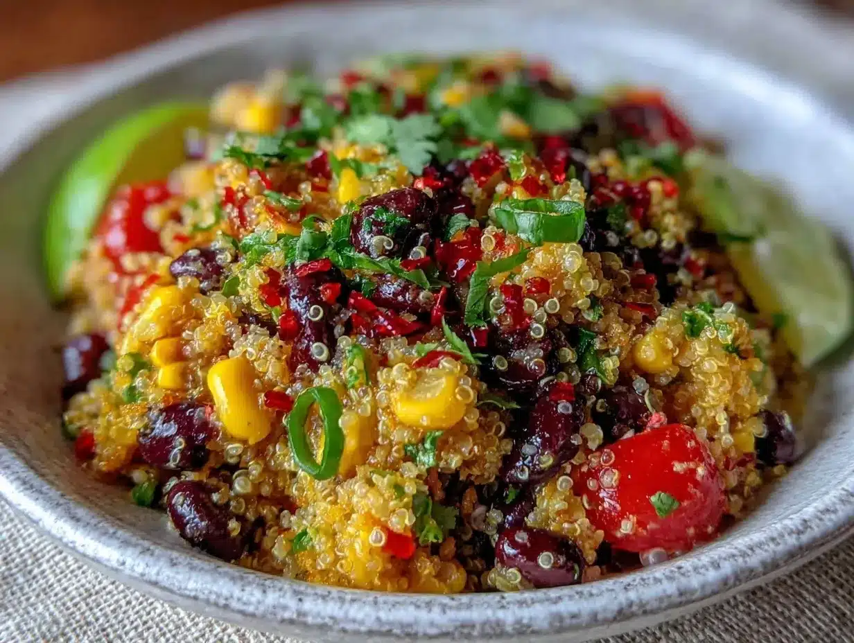 fresh southwestern quinoa salad preparation steps
