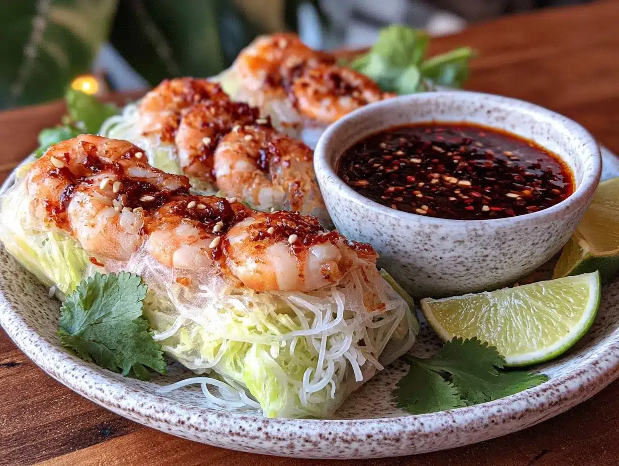 fresh thai mango shrimp spring rolls preparation steps