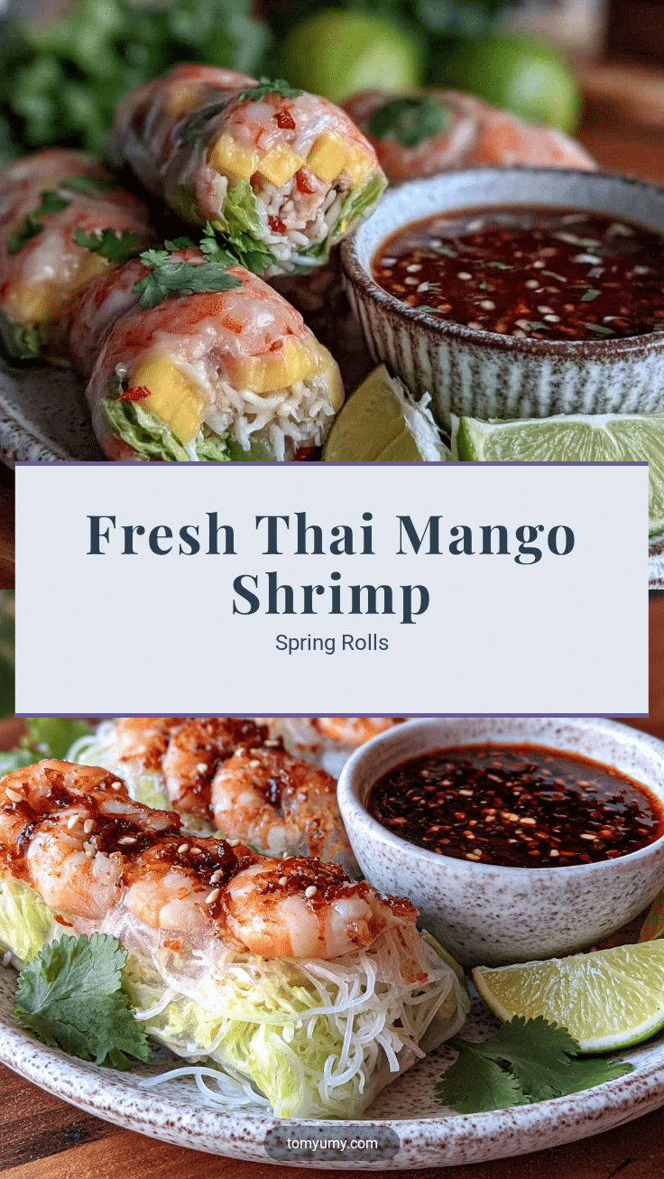fresh thai mango shrimp spring rolls recipe