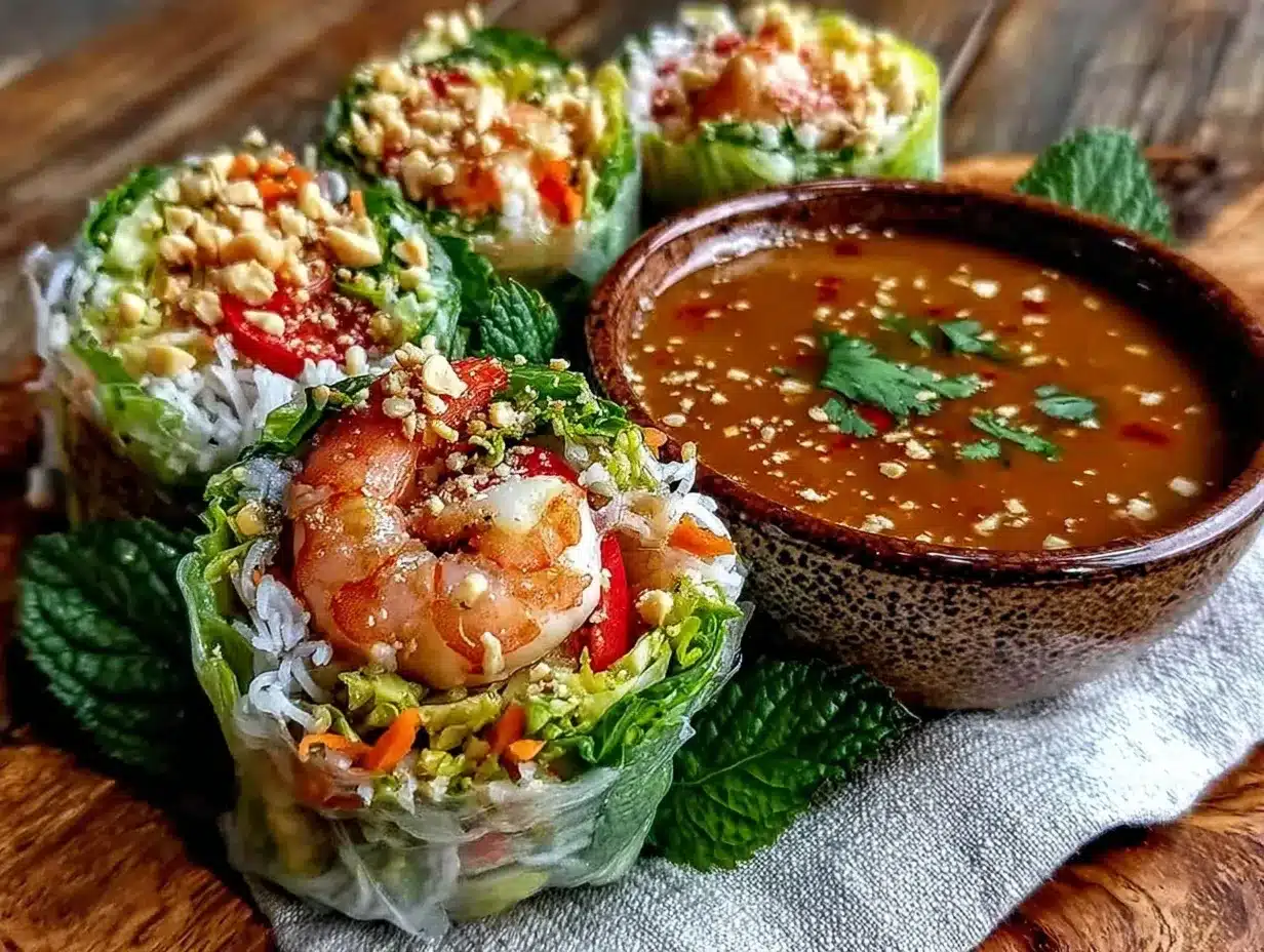fresh Vietnamese summer rolls preparation steps