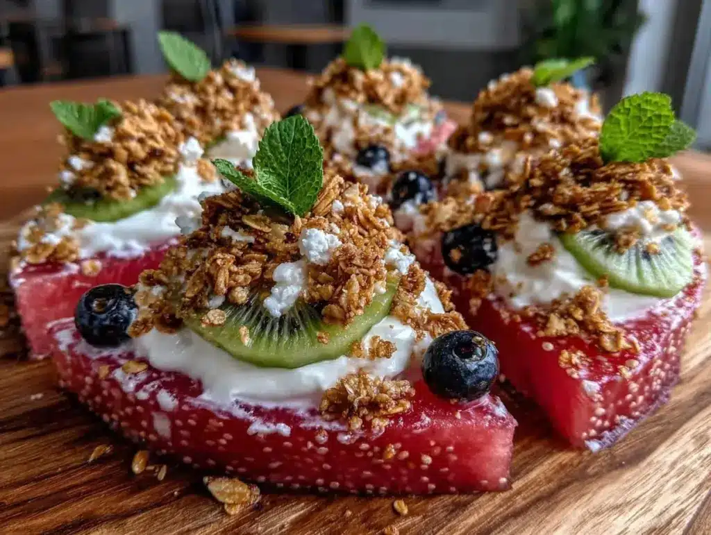 fresh watermelon pizza recipe - featured image