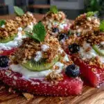 fresh watermelon pizza recipe - featured image