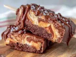 fudge popsicles with peanut butter swirl - featured image