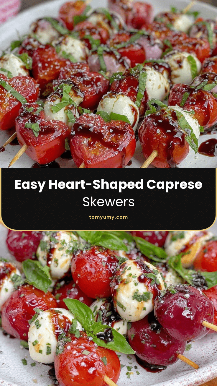 heart-shaped caprese skewers recipe