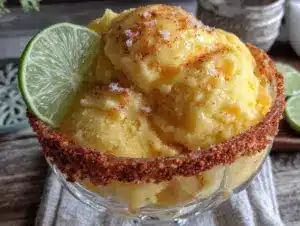 homemade mango sorbet - featured image