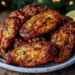 lemon pepper dry rub wings air fryer recipe - featured image