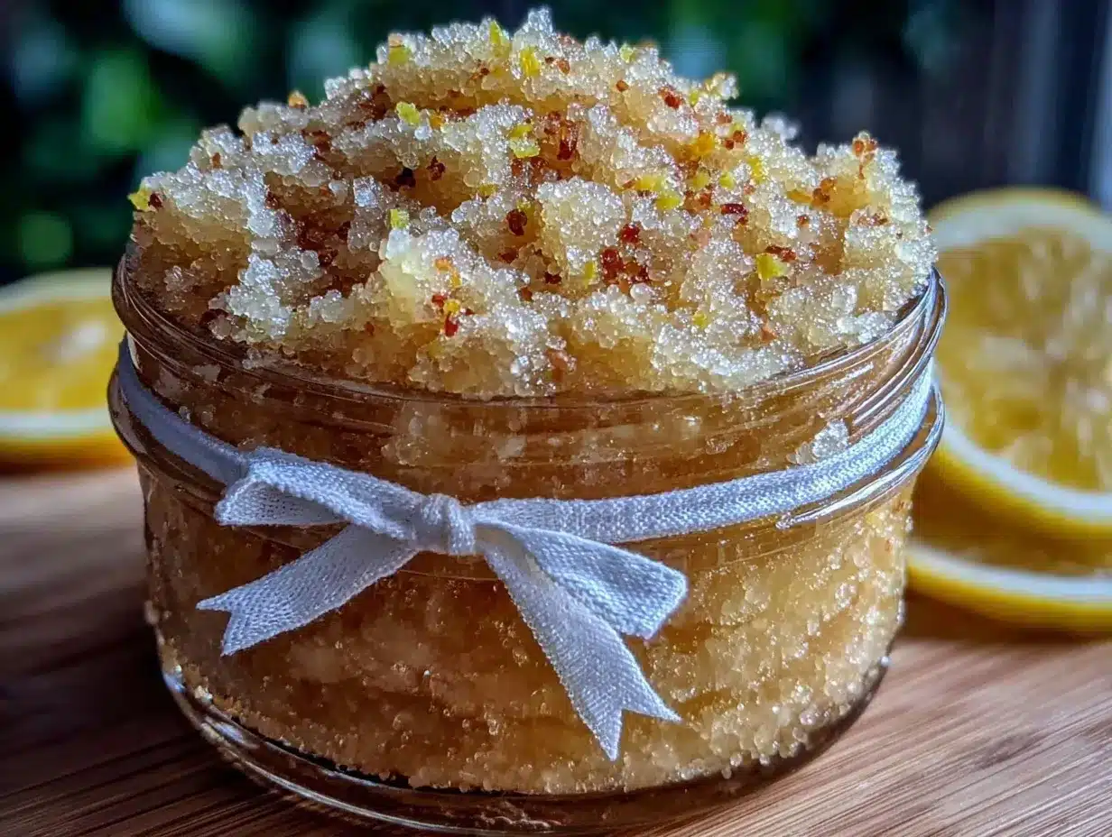 lemon sugar scrub preparation steps