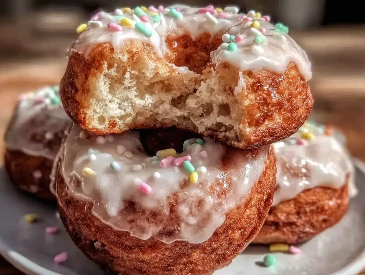 light baked lemon glazed donuts preparation steps