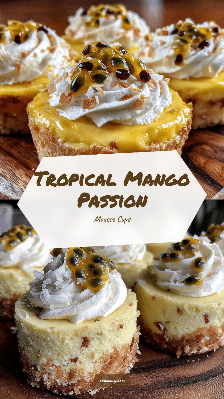 mango passion fruit mousse cups recipe