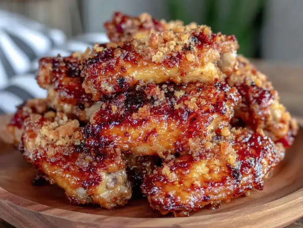 maple bourbon glazed wings - featured image