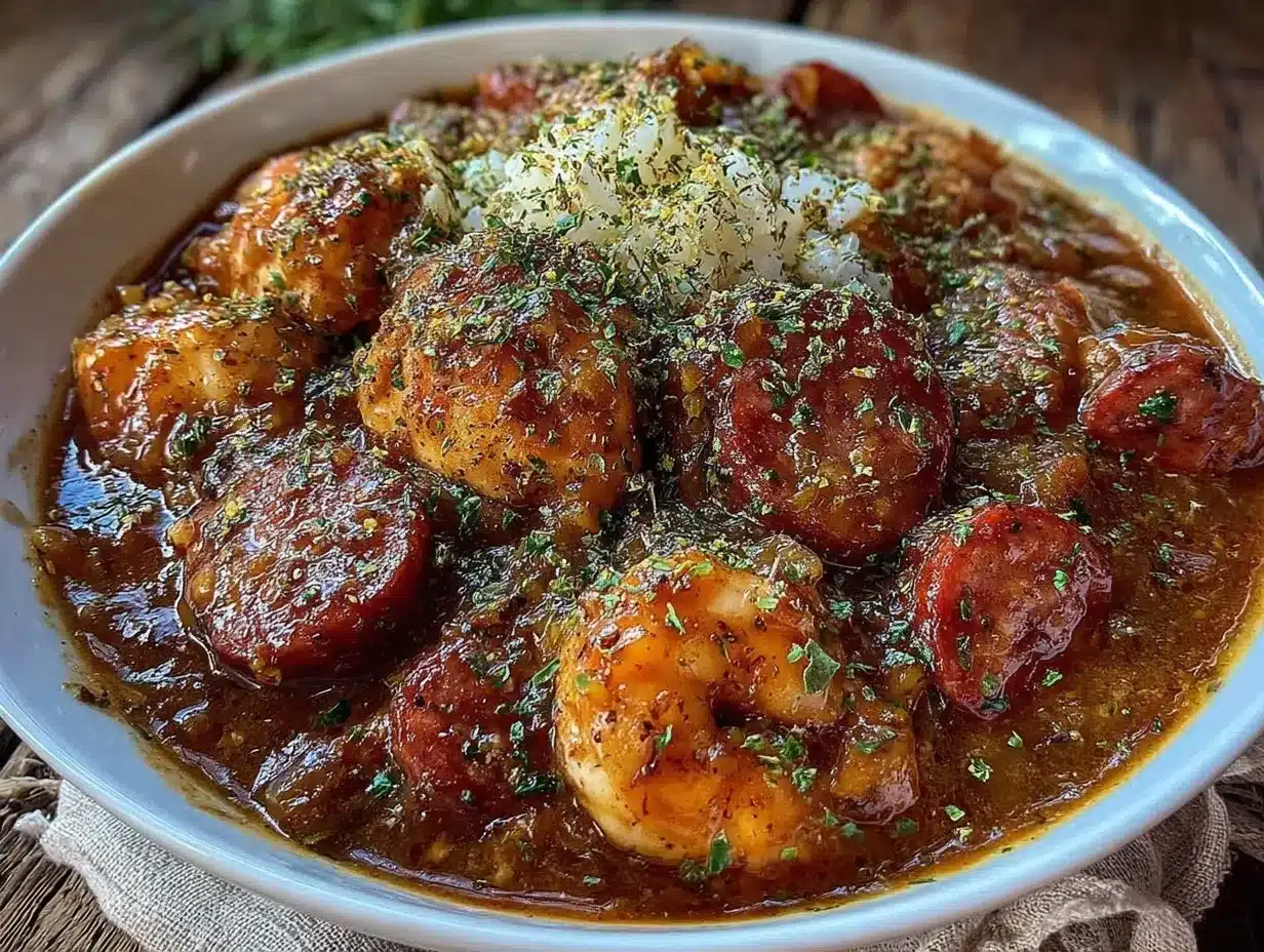 new orleans chicken and sausage gumbo preparation steps