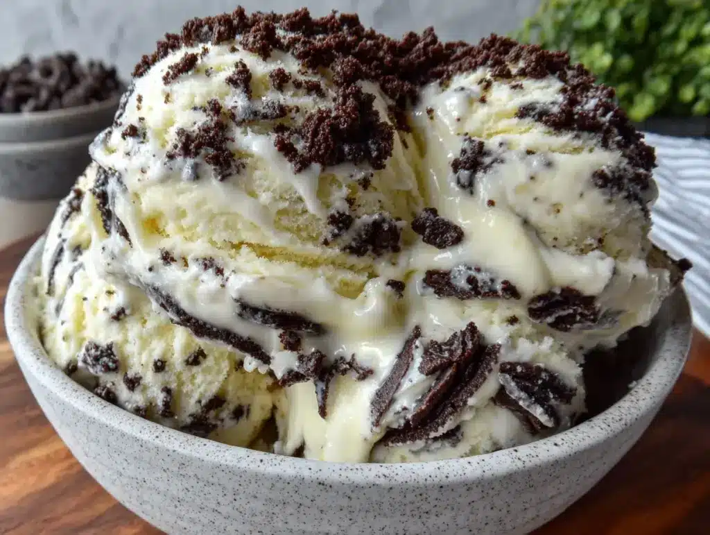 no-churn cookies and cream ice cream - featured image