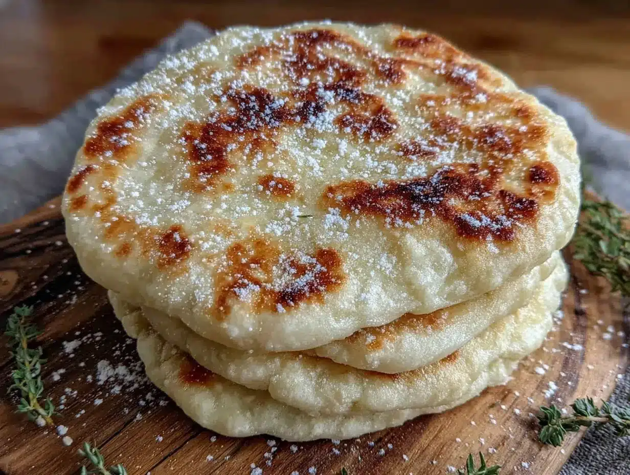 no-knead pita bread preparation steps