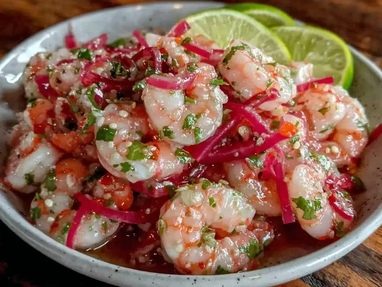 Peruvian Shrimp Ceviche preparation steps