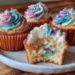 pink and blue swirl cupcakes - featured image