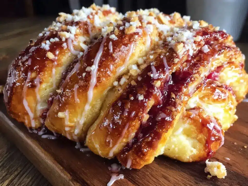 raspberry cream cheese danish braid - featured image