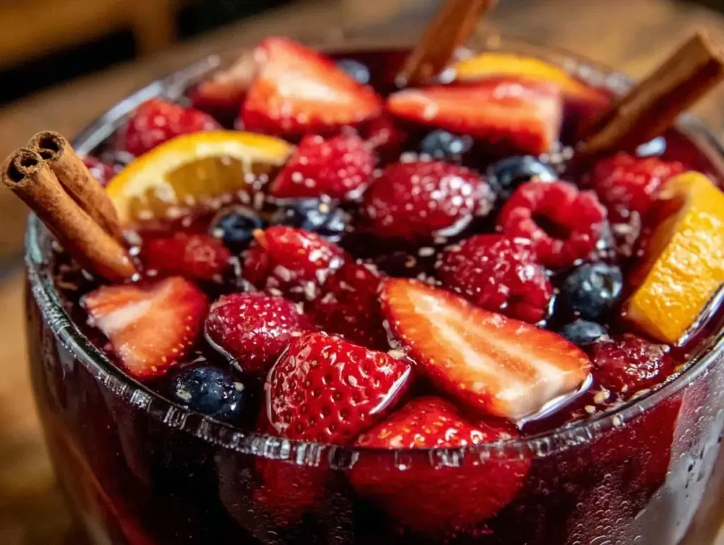 refreshing red berry sangria - featured image
