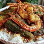 seafood gumbo with shrimp crab and okra - featured image