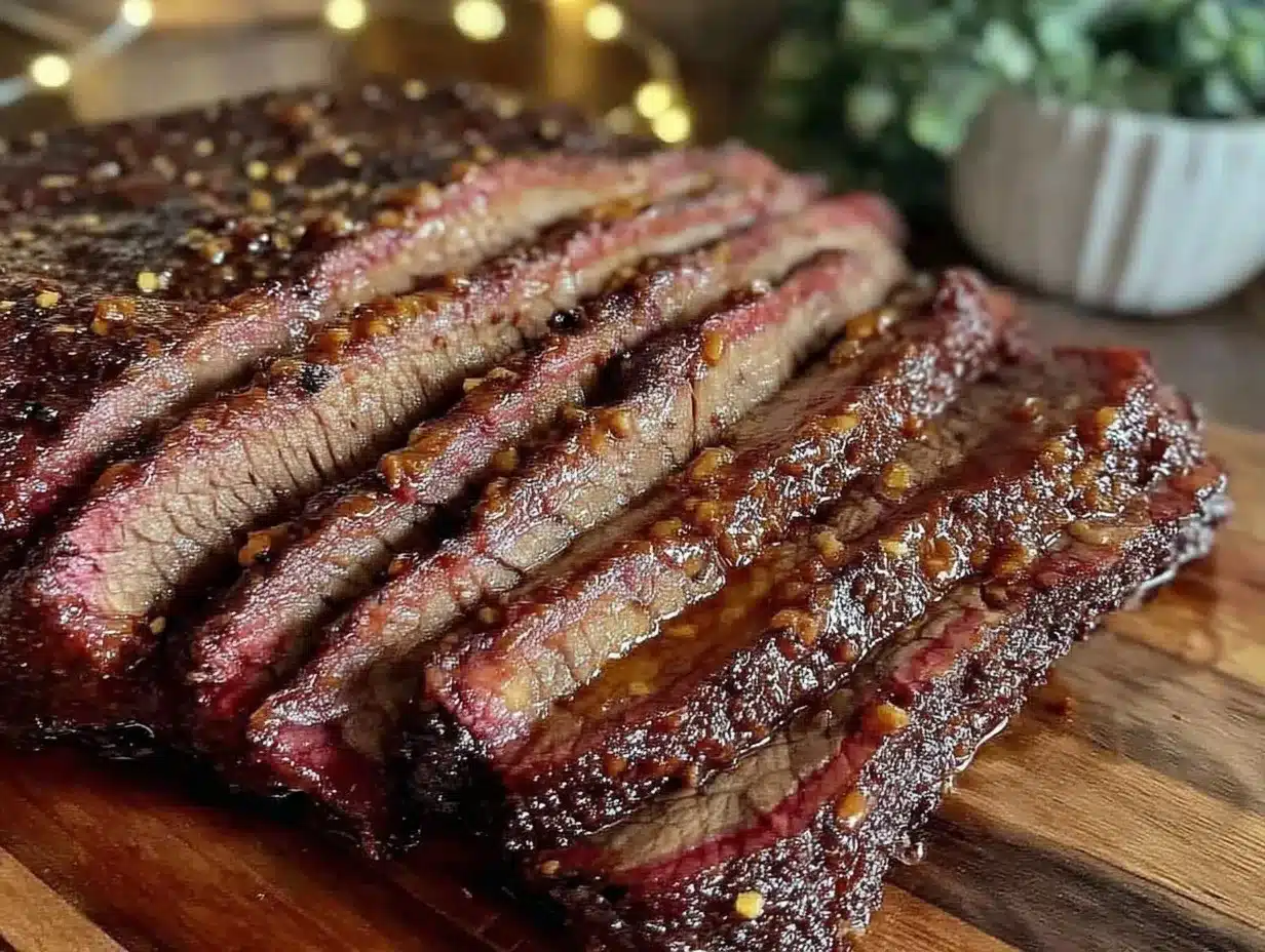 Texas-style smoked brisket preparation steps