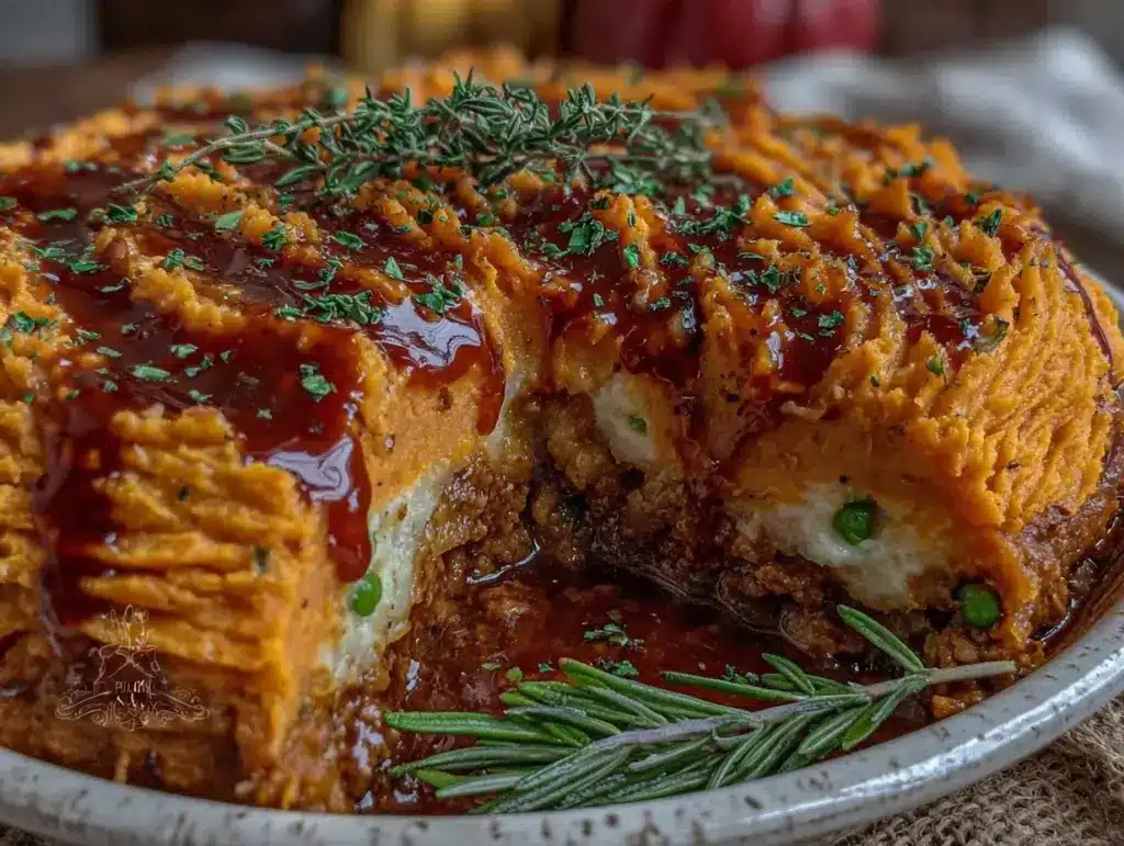 turkey shepherds pie with sweet potato mash - featured image