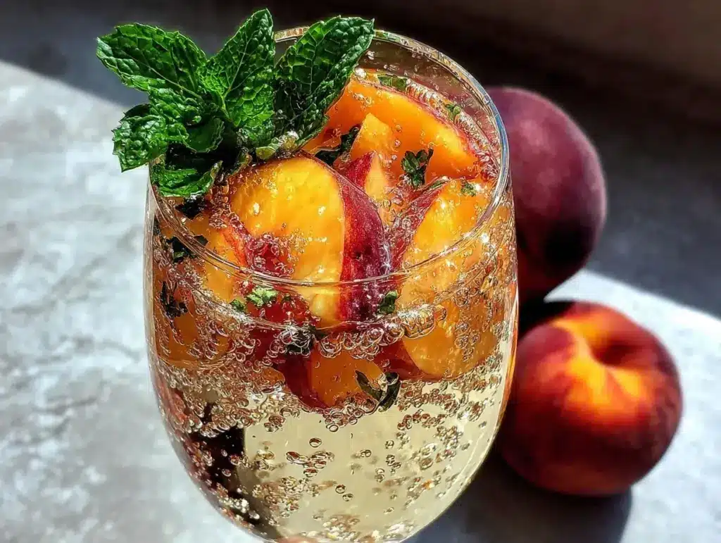 white peach sangria - featured image