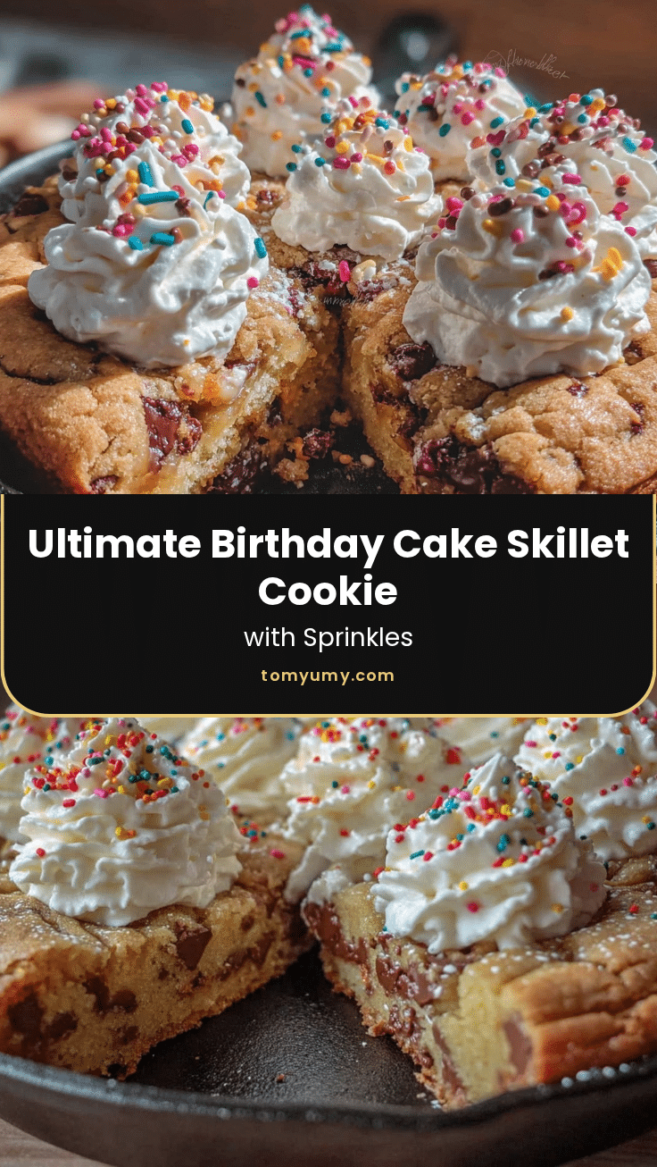 birthday cake skillet cookie recipe