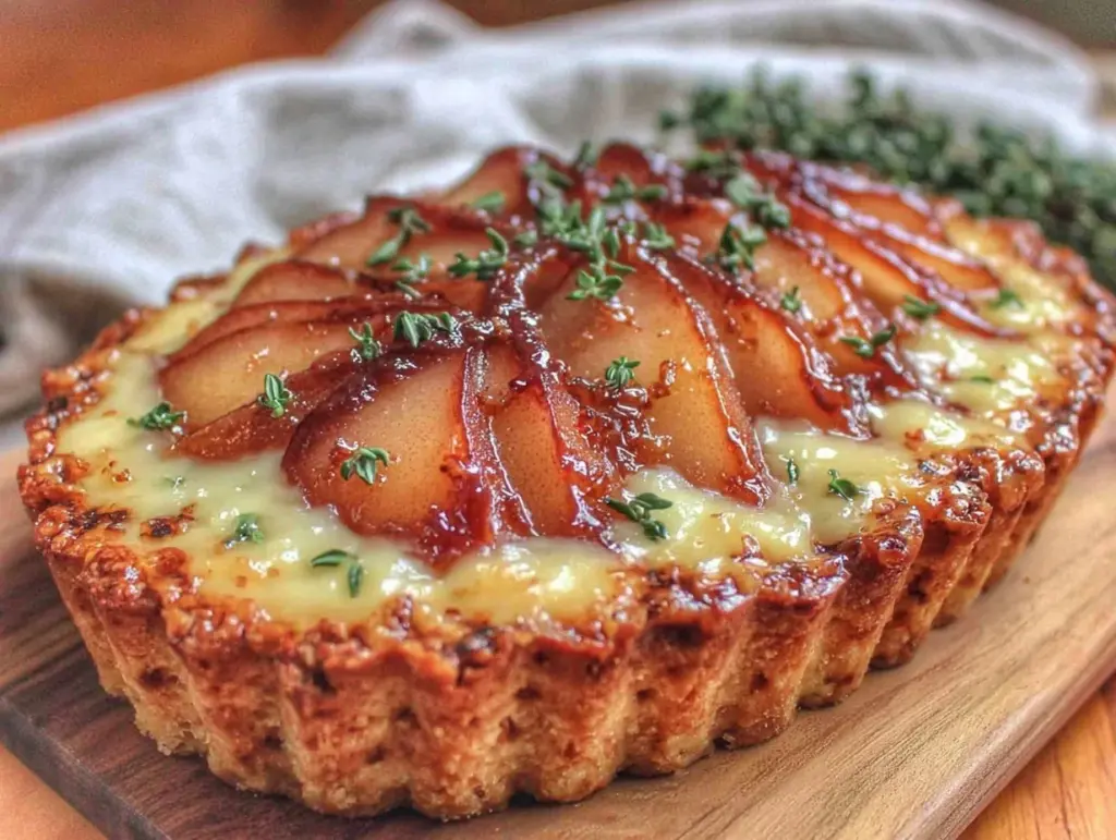 brown butter pear tart - featured image